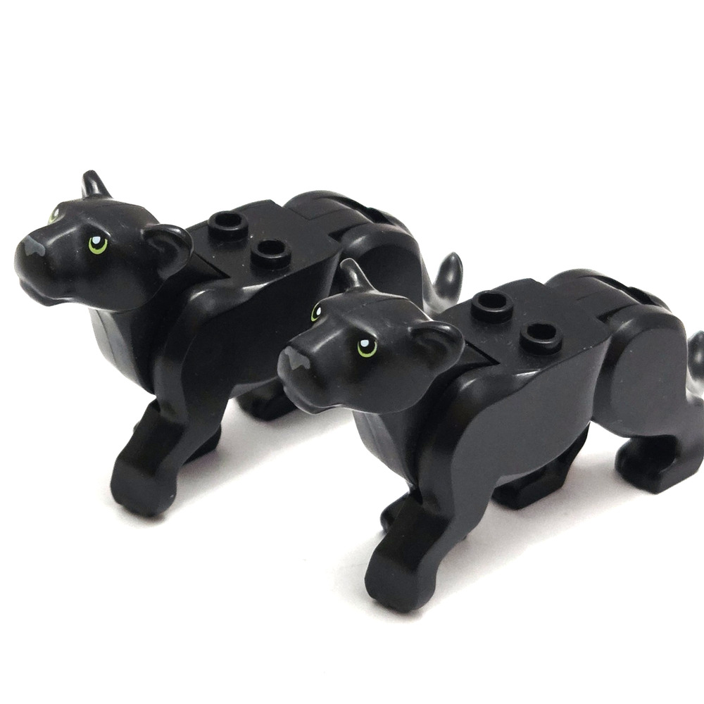 LEGO Panther Lot Large Black Wildlife Cat Bundle CITY 60159 Jungle Animal QTY 2